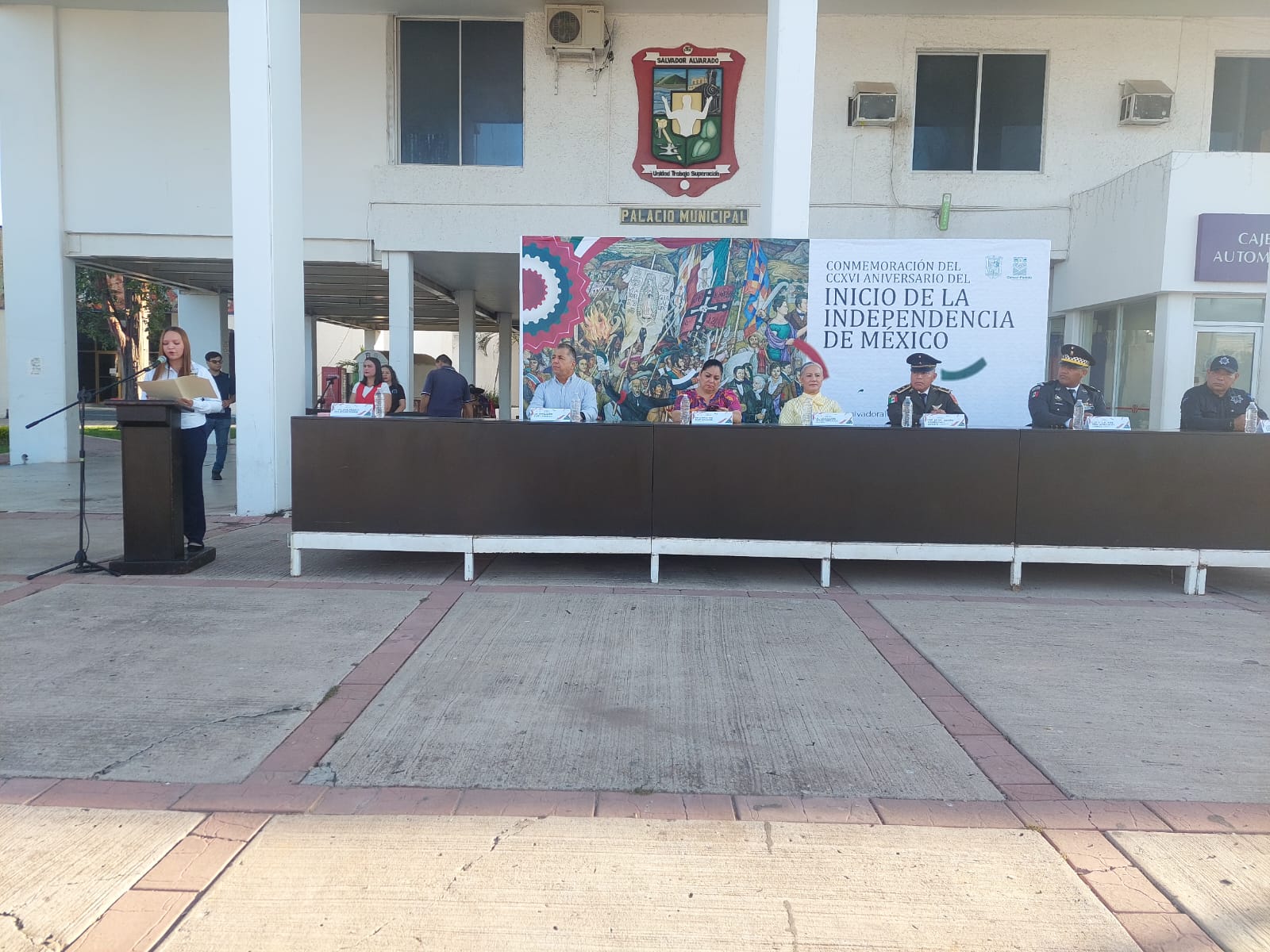 Evento conmemorativo por la Independencia de México en Salvador Alvarado