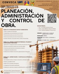 Facultad de Arquitectura de la UAS amplía su oferta de diplomados para enfrentar los nuevos retos profesionales