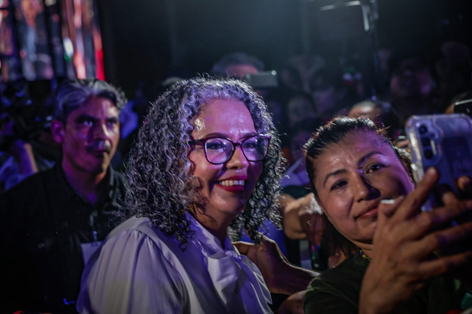 Graciela Domínguez en la celebración por el Grito de Independencia en Culiacán
