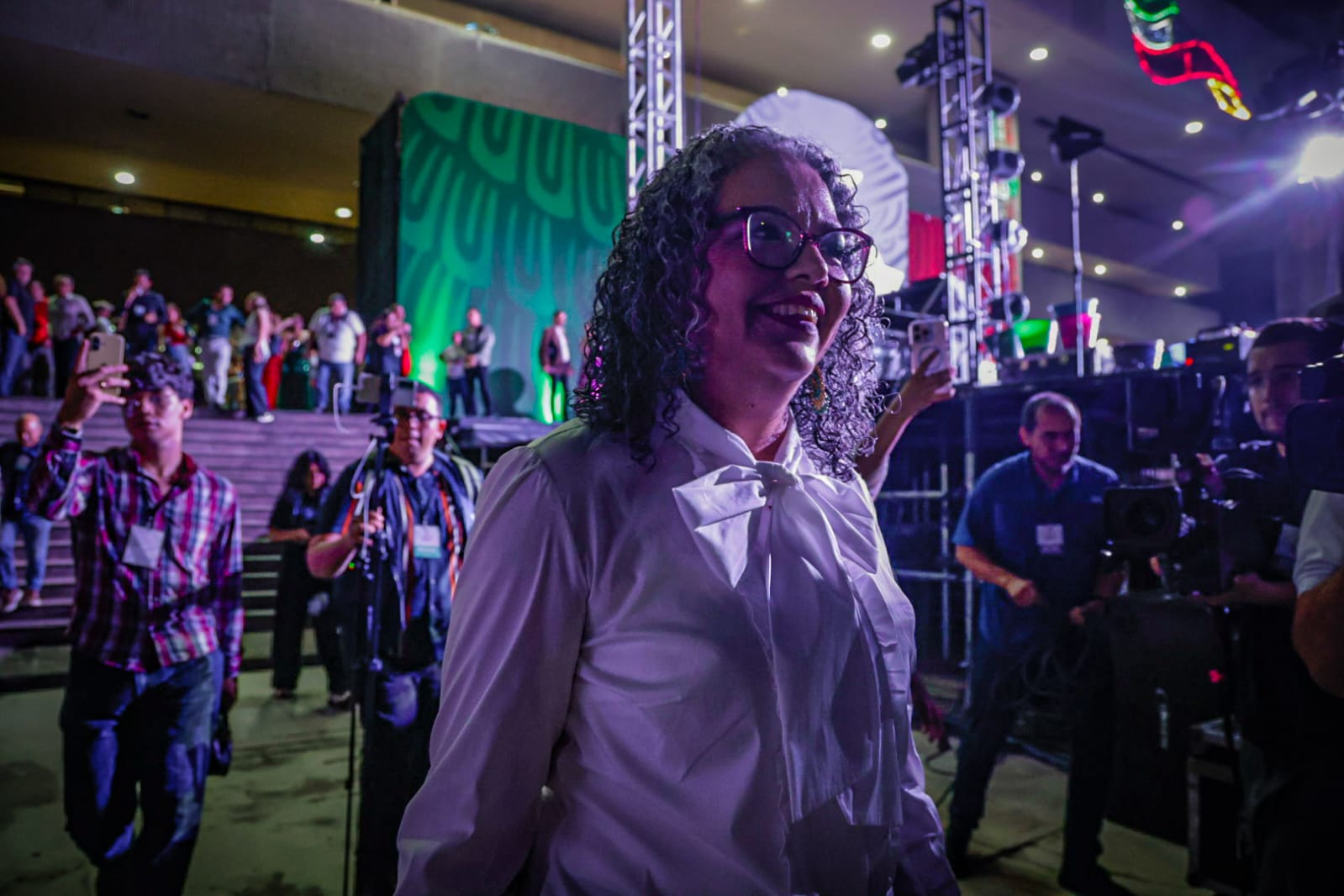 Graciela Domínguez en la celebración por el Grito de Independencia en Culiacán