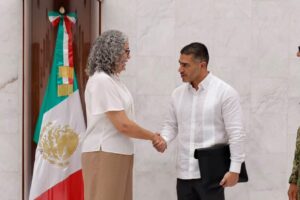 En Mazatlán, Graciela Domínguez se reúne con Harfuch