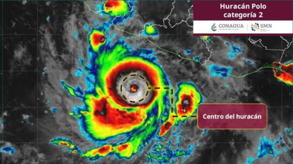 ¡Ya es categoría 2! Huracán “Polo” dejará lluvias intensas en Guerrero y Oaxaca
