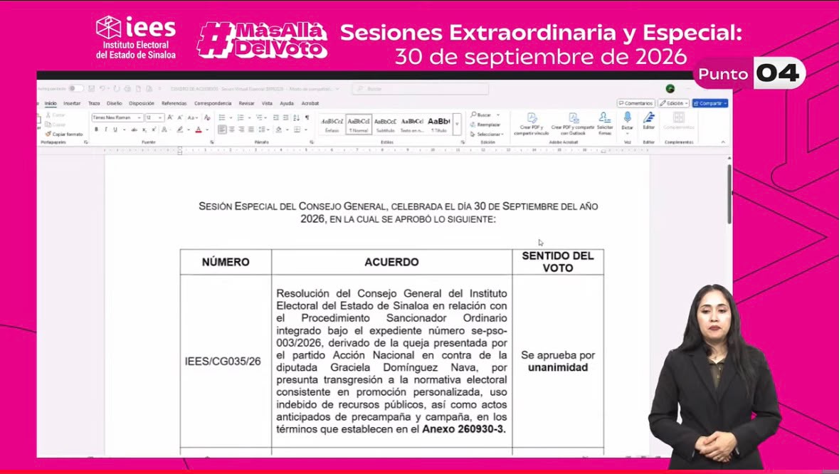 IEES descarta infracciones contra Domínguez Nava tras queja del PAN