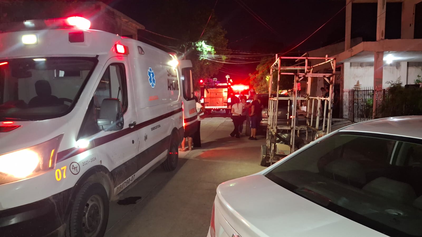 Incendio en vivienda de la Toledo Corro, en Los Mochis
