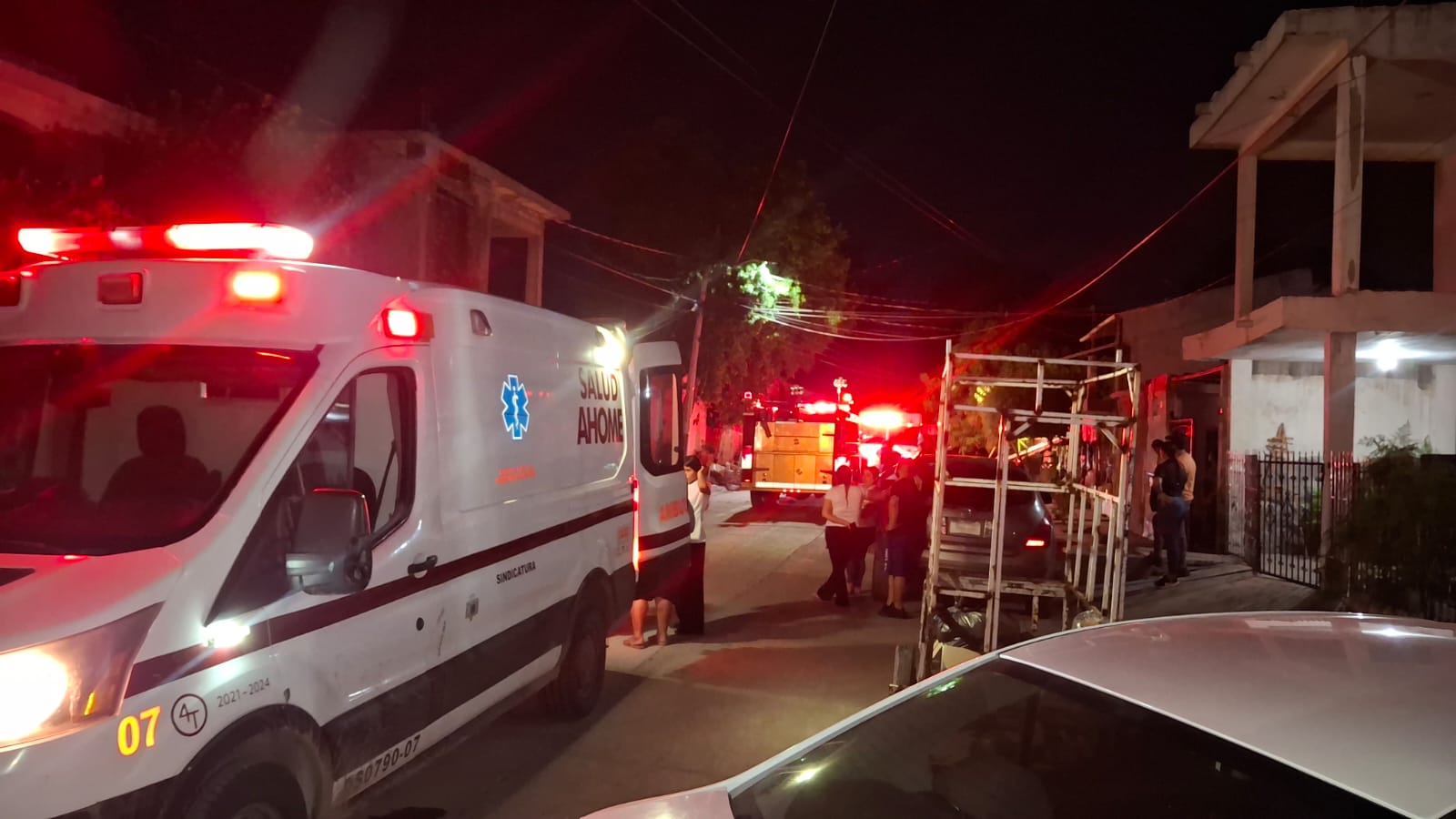 Incendio en vivienda de la Toledo Corro, en Los Mochis
