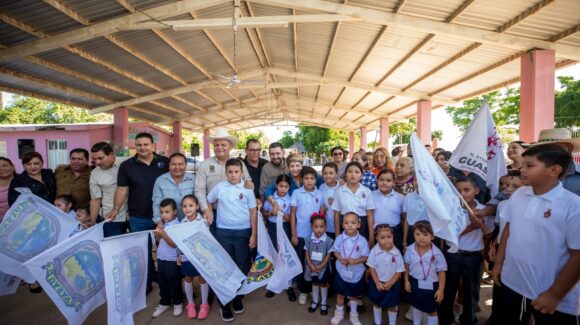 Inician construcción de parque y techumbre con inversión de casi 5 mdp en comunidades de Guasave, Sinaloa