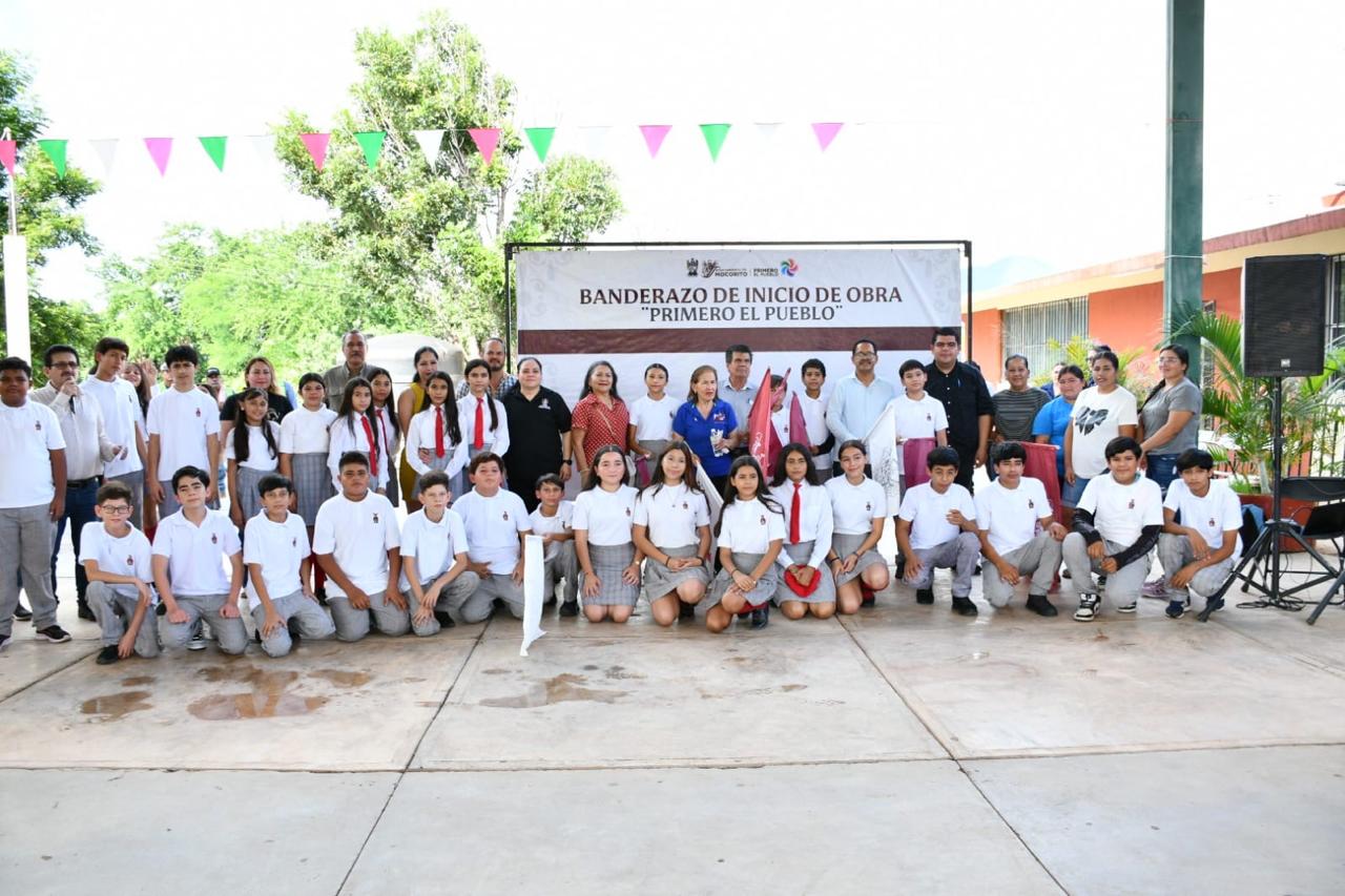 Inician mejoramiente de Telesecundaria en Rancho Viejo, Mocorito