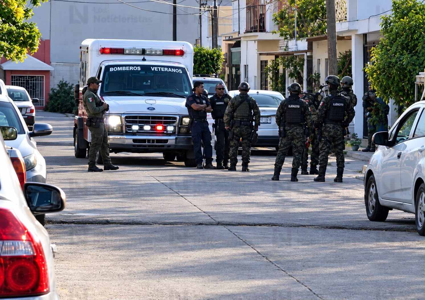 Inmueble baleado en la Col. Felipe Ángeles, en Mazatlán
