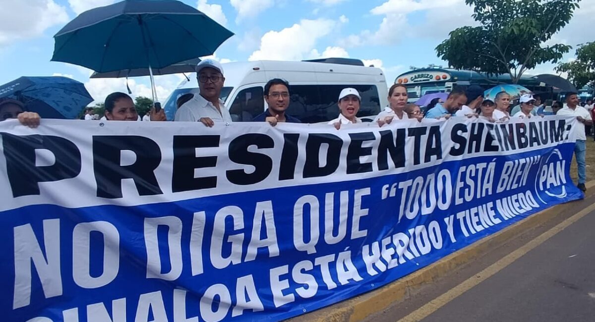 “A la otra les vamos a mandar una cartita, una invitación”: Morena Sinaloa tras manifestación del PAN durante visita de Sheinbaum la Culiacán 