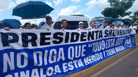 “A la otra les vamos a mandar una cartita, una invitación”: Morena Sinaloa tras manifestación del PAN durante visita de Sheinbaum la Culiacán 