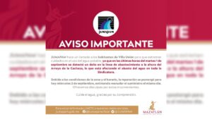 jumapam repara fuga y busca restablecer el servicio aviso