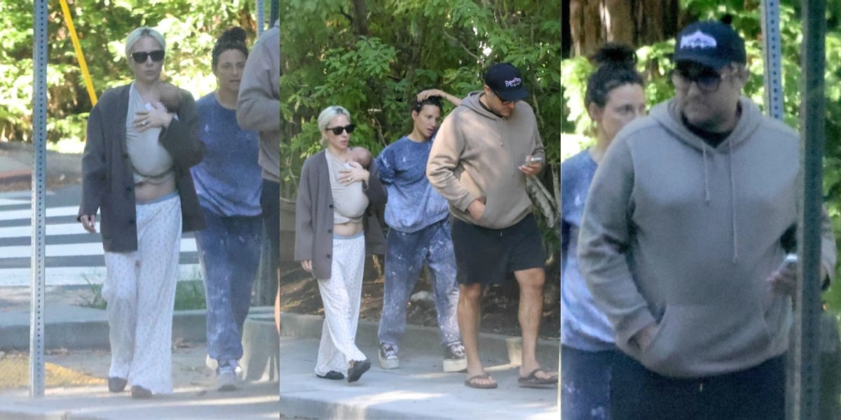 Lady Gaga con su bebé