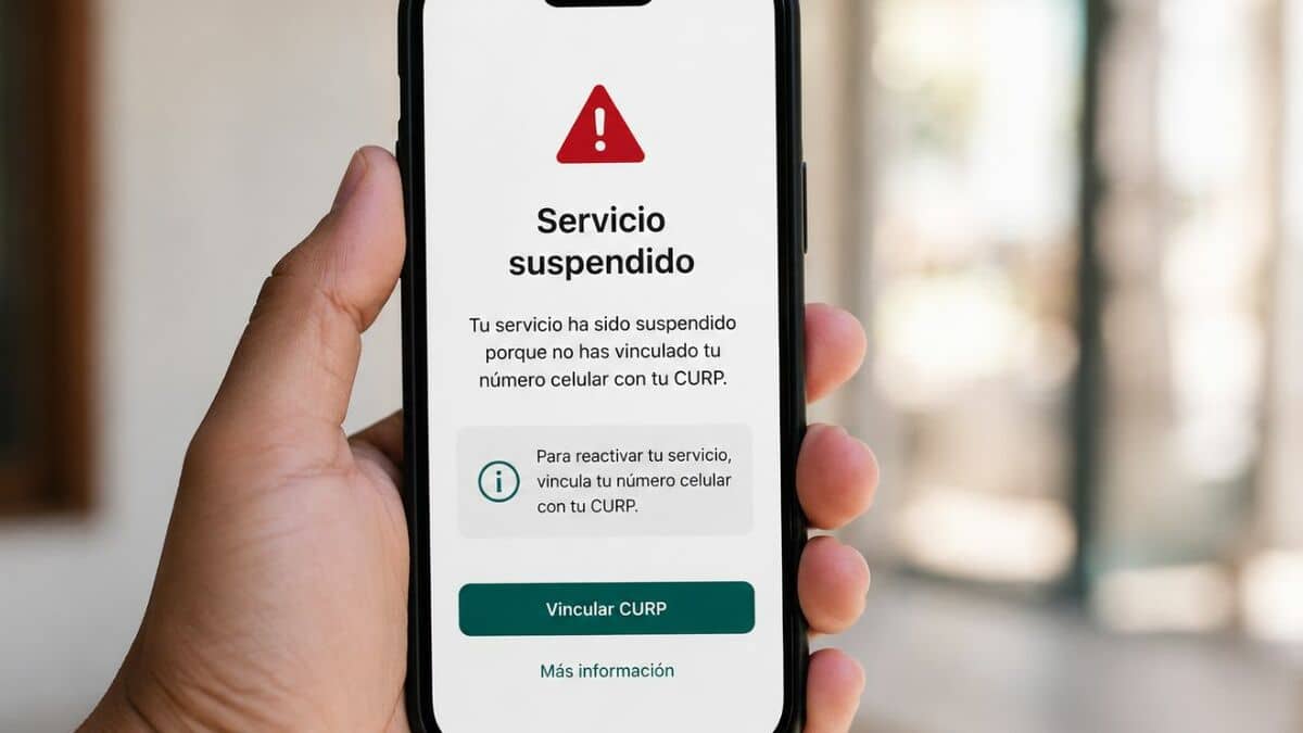 Línea de celular suspendida