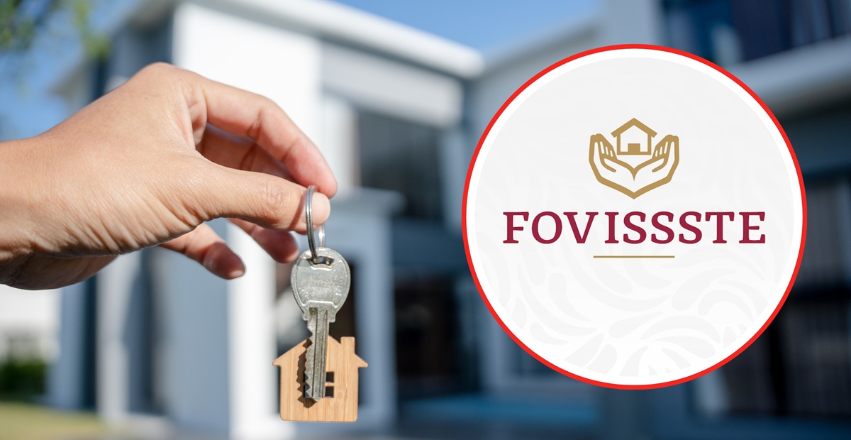 Llaves de casa y logotipo de Fovissste