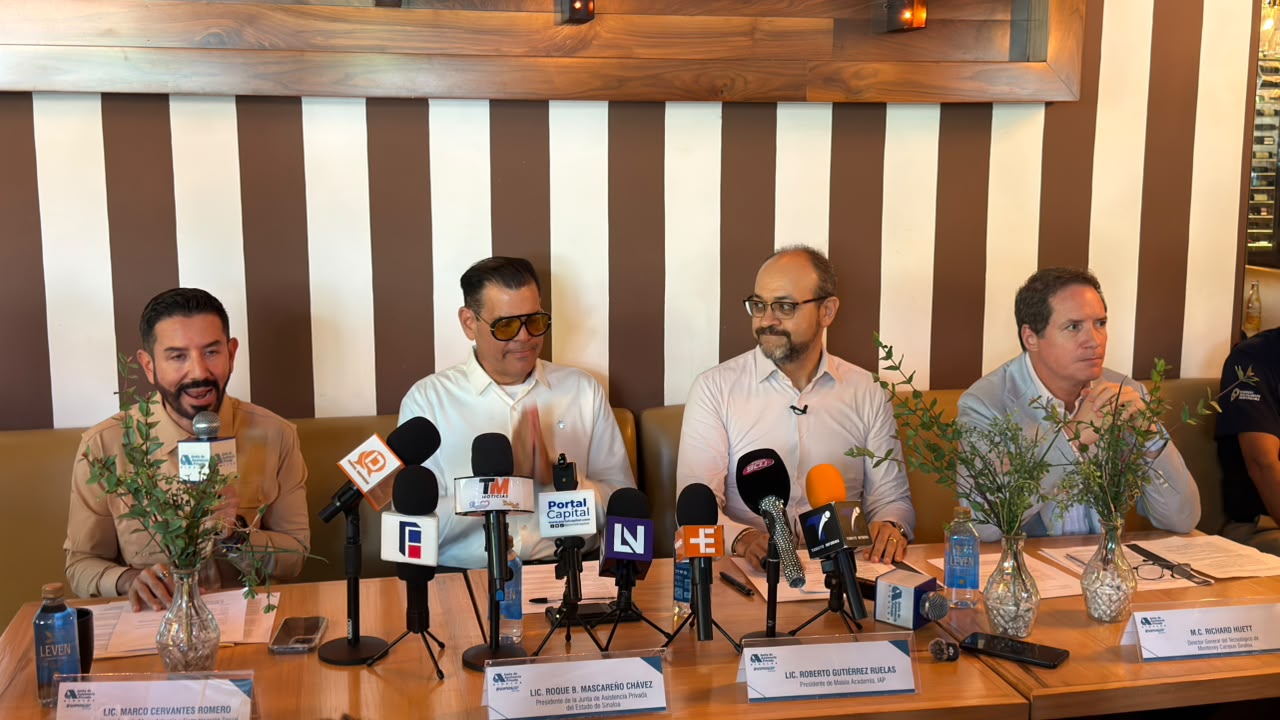 Malala Academia IAP en conferencia de prensa en Culiacán