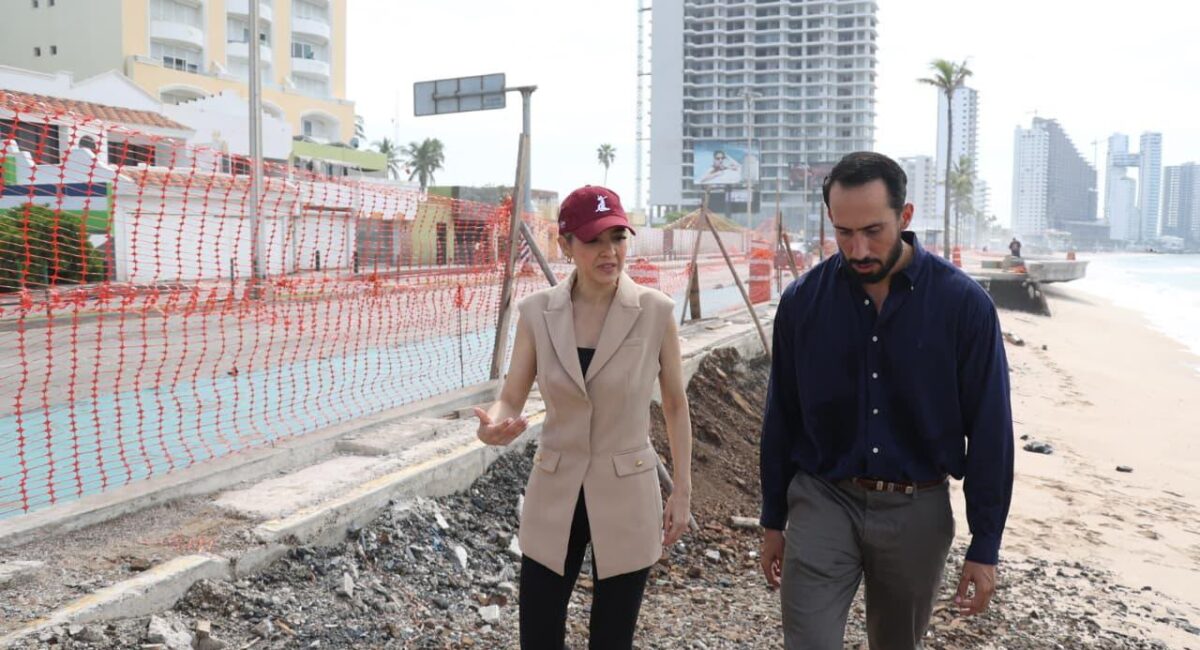 Reparación del socavón del Malecón de Mazatlán, Sinaloa, abarcará 70 metros; colocarán 101 pilas