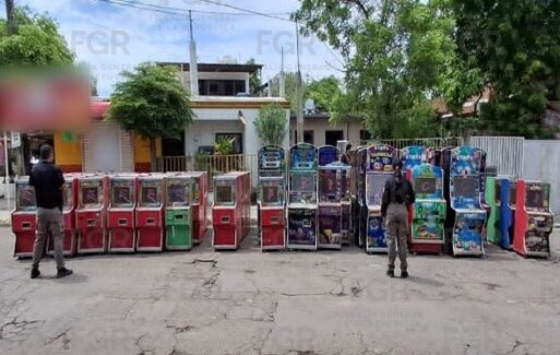 Fueron 77 maquinitas tragamonedas y cartuchos útiles lo asegurado en inmueble de la Rafael Buelna, en Culiacán, Sinaloa