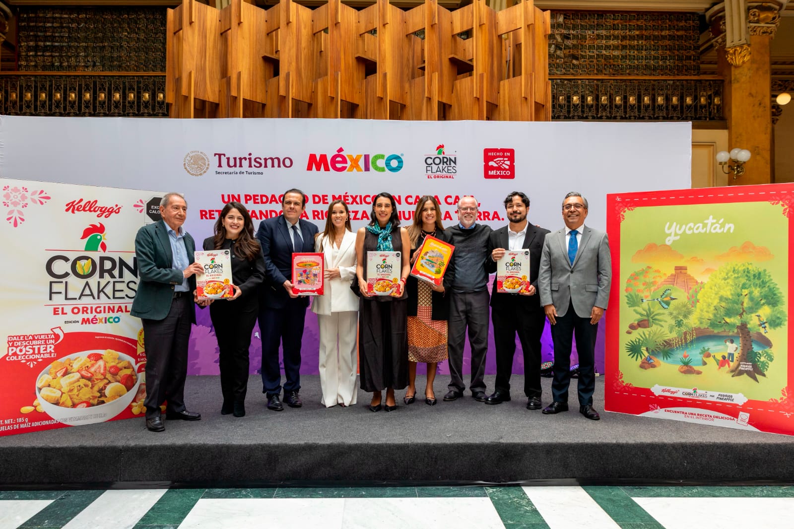 Mireya Sosa Osuna en la rueda de prensa donde se dio a conocer la alianza "Corn Flakes Edición México"