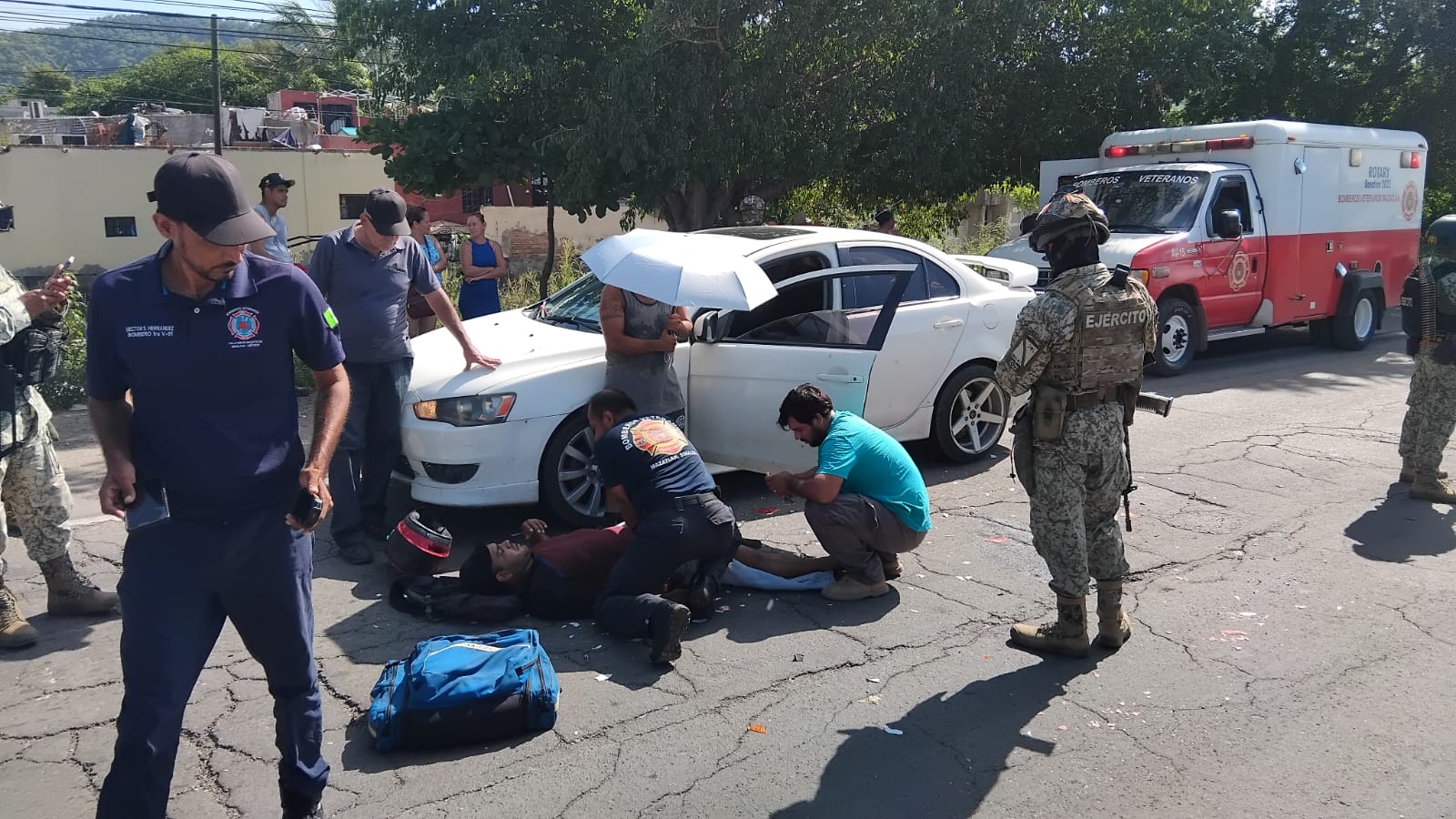 Motociclista lesionado tras accidente en Mazatlán