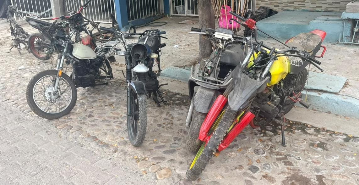 Motos aseguradas en Mazatlán