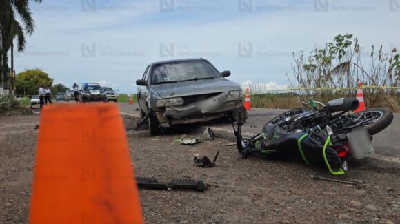 Muere motociclista durante accidente de tránsito en Navolato, Sinaloa