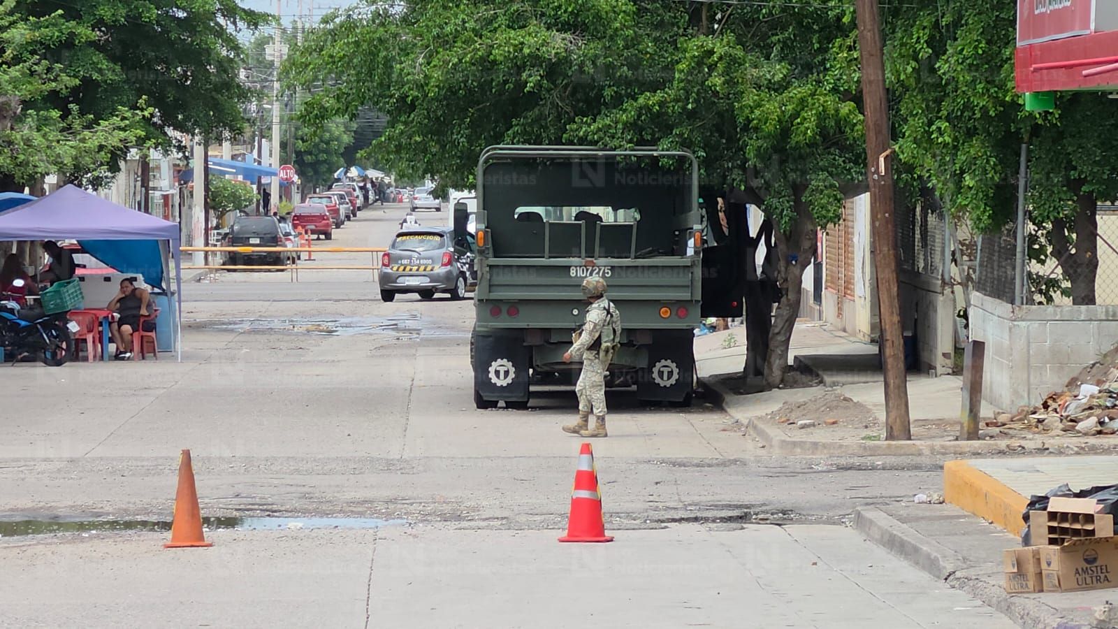 Operativo en el centro de Culiacán