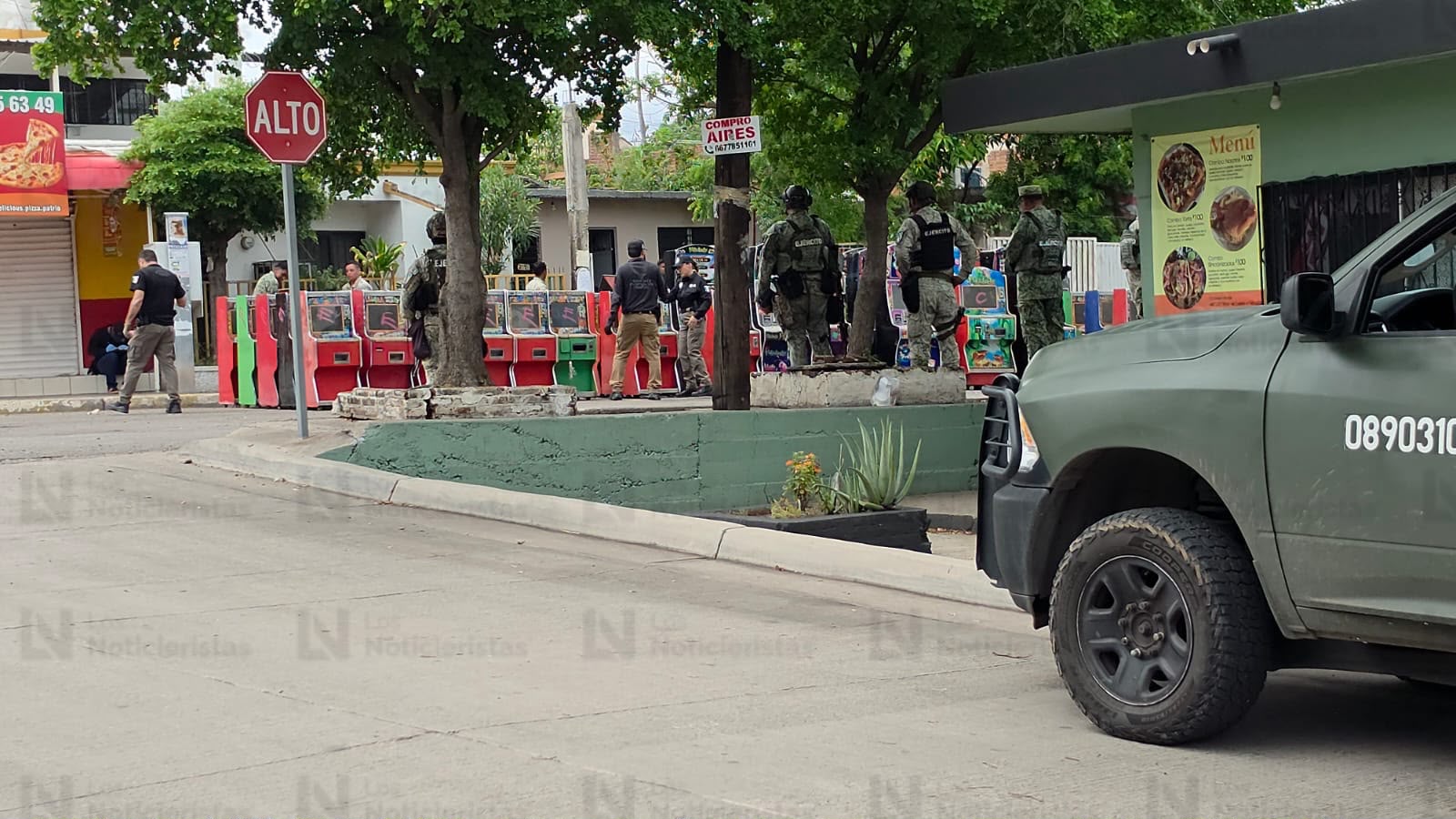 Aseguran maquinitas tragamonedas en la Rafael Buelna en Culiacán
