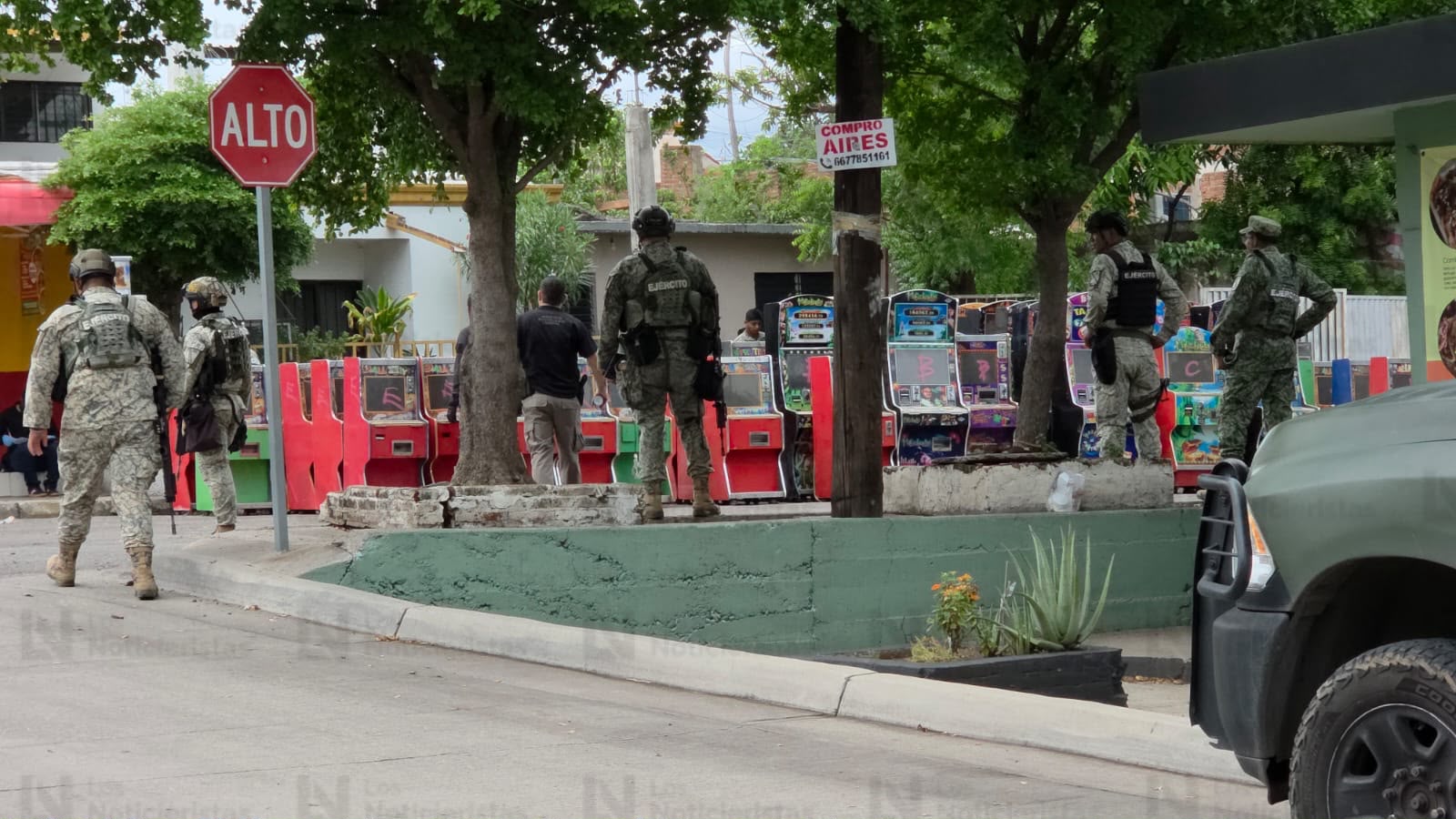 Aseguran maquinitas tragamonedas en la Rafael Buelna en Culiacán