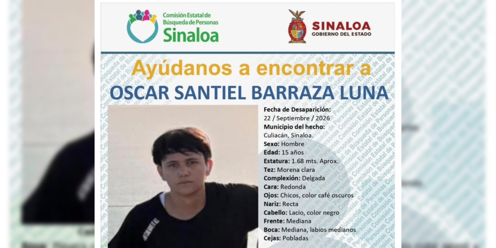 Oscar Santiel desaparecido en Culiacán