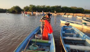 Pescadores de la bahía de Santa María en Angostura determinan ‘aguantarse’ hasta el 5 de octubre para salir por el camarón