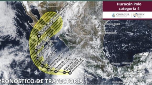 ¡Atención! El huracán ‘Polo’ tocaría tierra dos veces en México, en Baja California Sur y Sonora