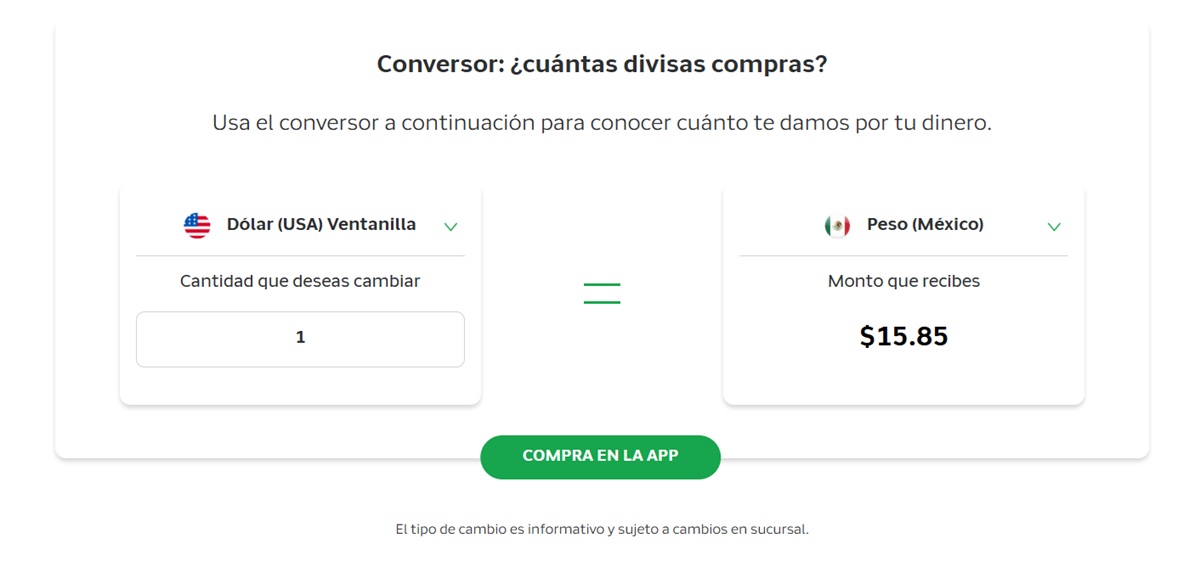 Precio del dólar en Banco Azteca