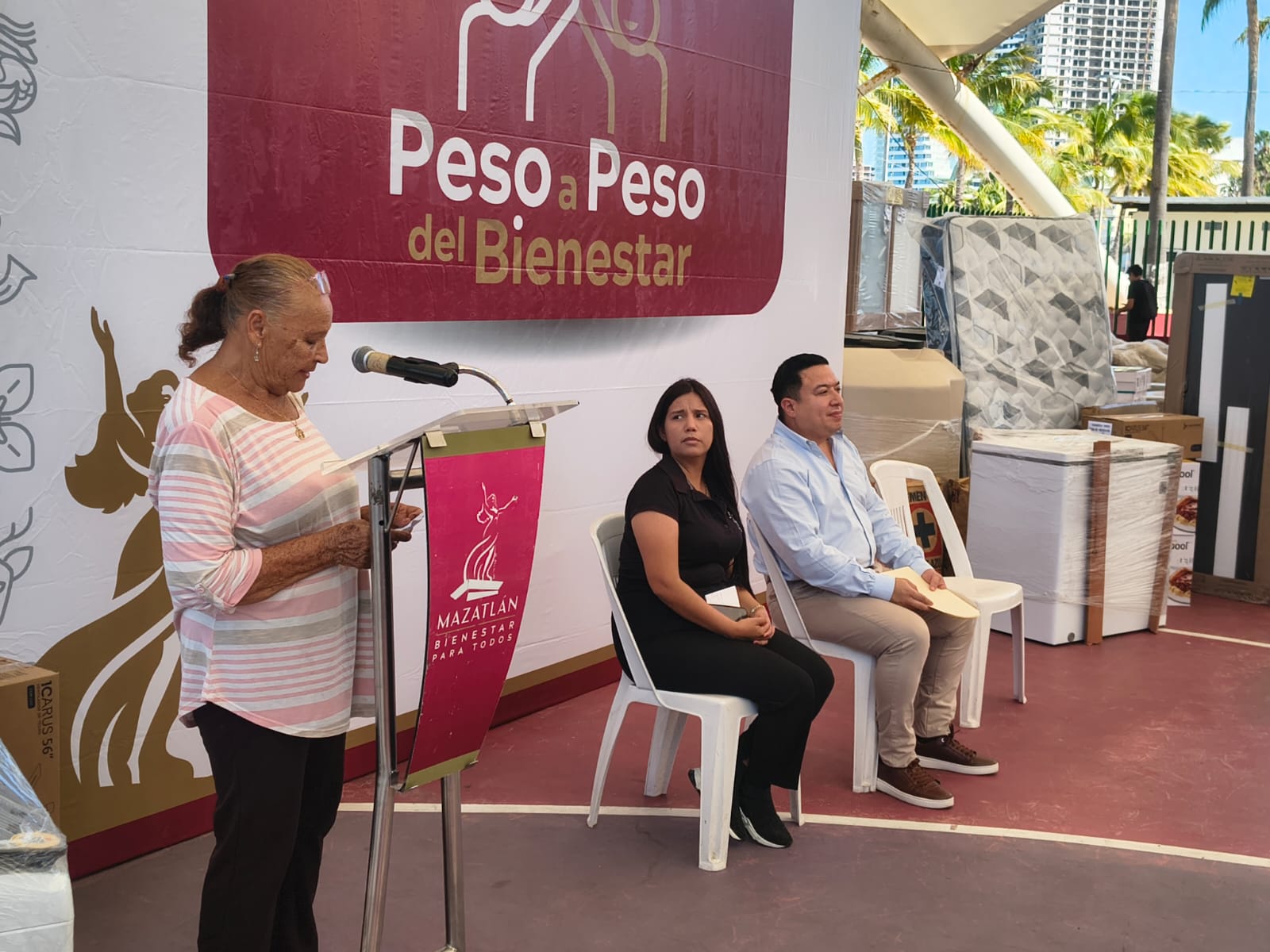 Programa Peso a Peso del Bienestar en Mazatlán