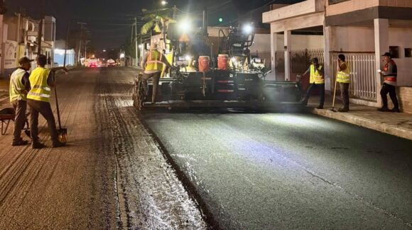 ¡Ya va tomando forma! Así avanza el reencarpetado de la avenida Río Piaxtla en Mazatlán, Sinaloa