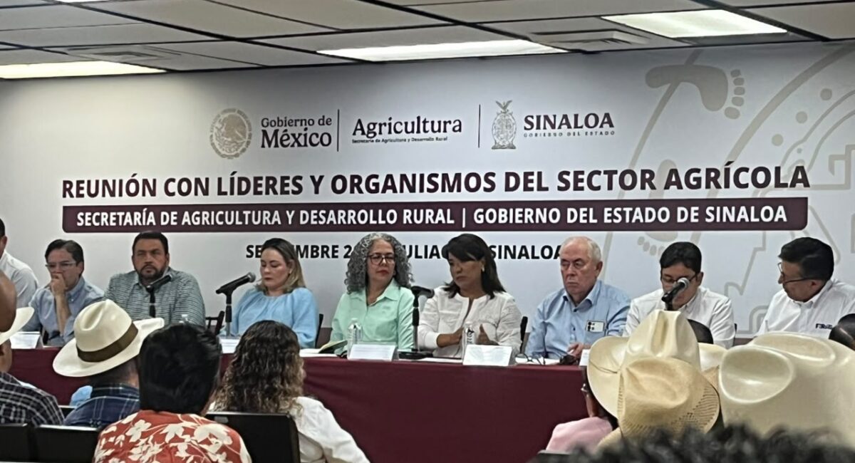 Tras el anuncio de Sheinbaum, la titular de Sader, Columba López, llega a Sinaloa para reunirse con productores