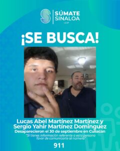 Sergio Yahir y Lucas Abel, desaparecidos en Culiacán, Sin.