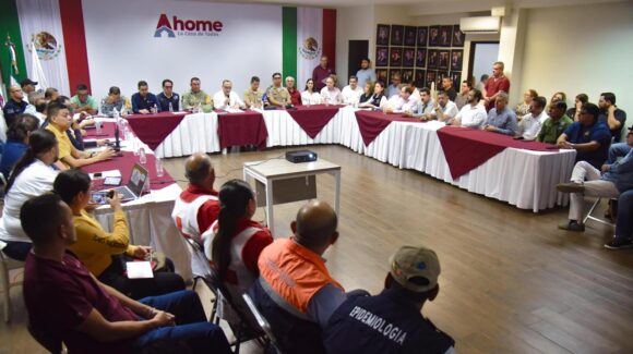 Consejo Municipal de Protección Civil en Ahome se declara en sesión permanente ante huracán Polo
