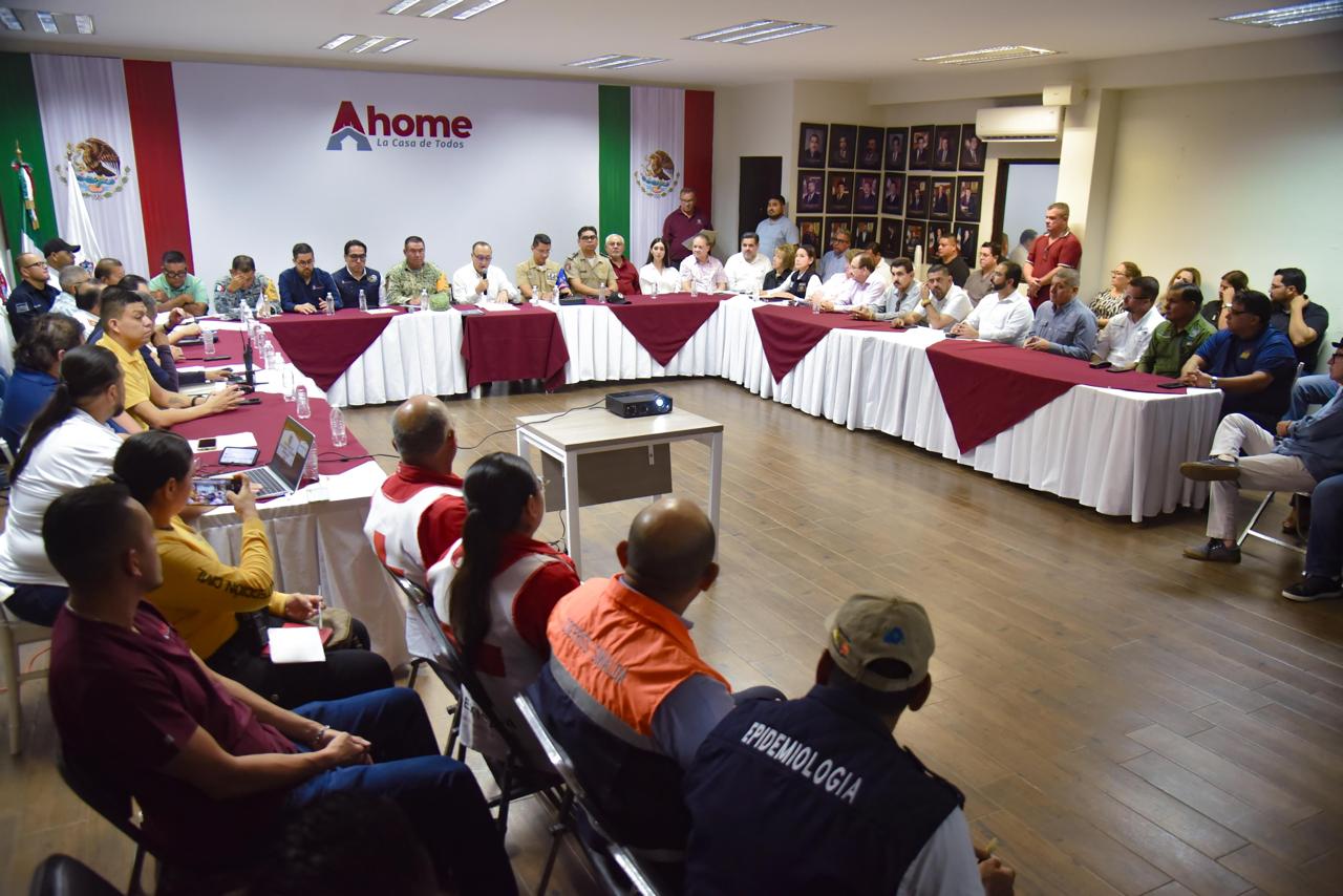 Sesión del Consejo Municipal de Protección Civil en Ahome