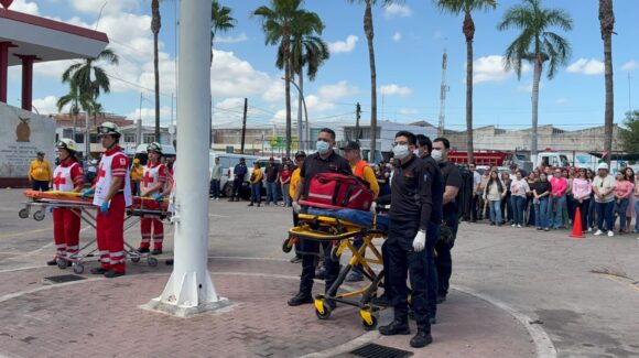 Evacuan a 300 personas durante segundo Simulacro Nacional de Protección Civil en Ahome