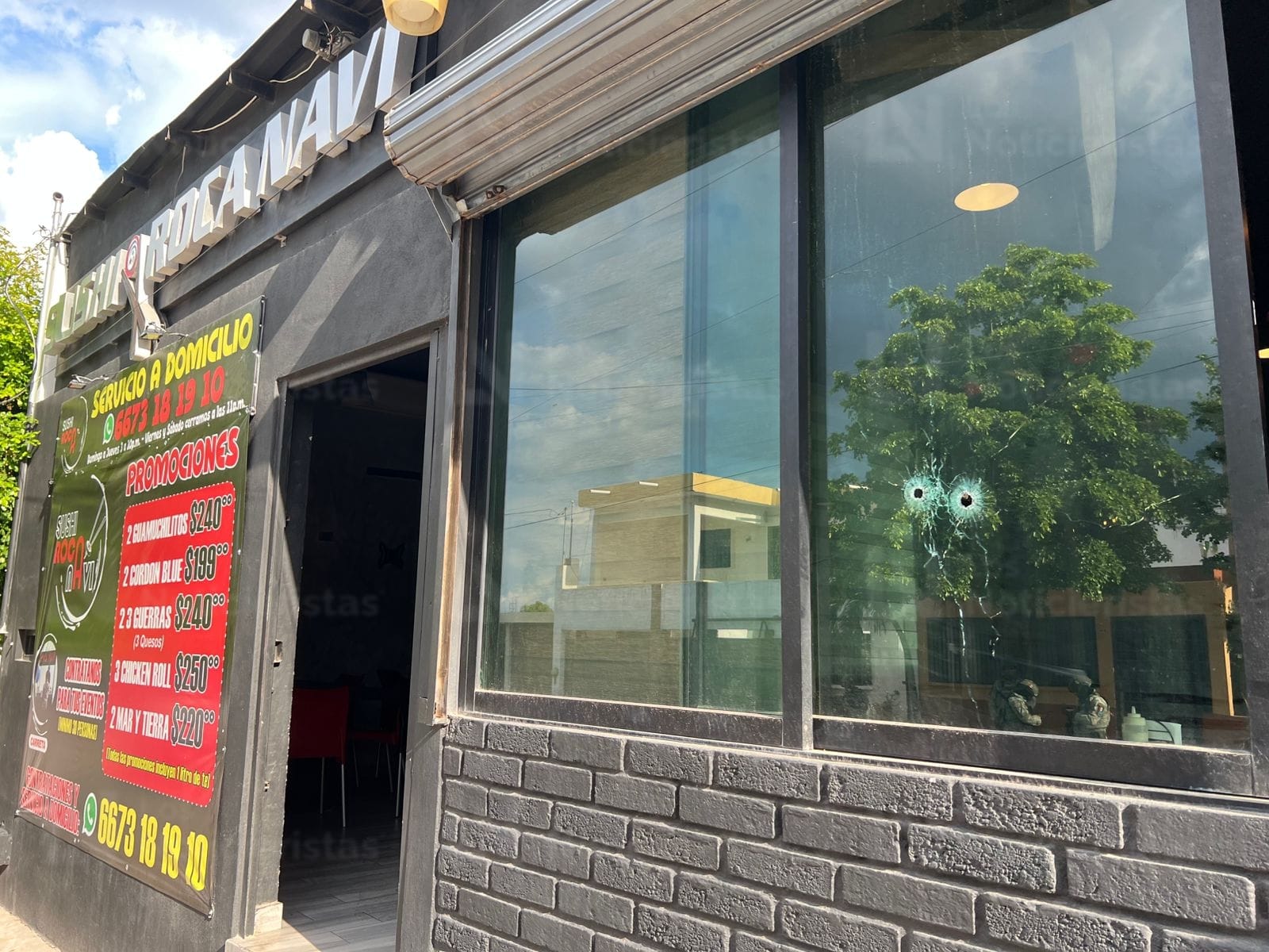 Vandalizan comercio de sushi en la Lázaro Cárdenas de Culiacán