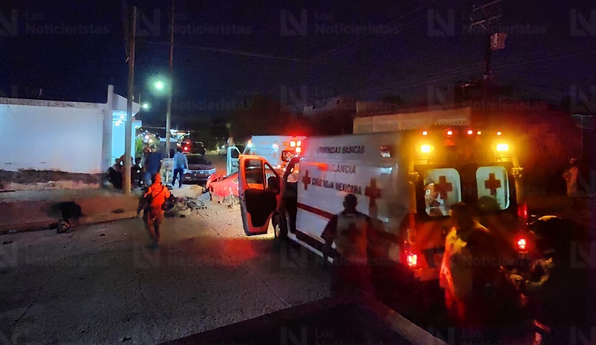 Choque entre dos carros y una moto deja tres lesionados en la Díaz Ordaz, en Culiacán