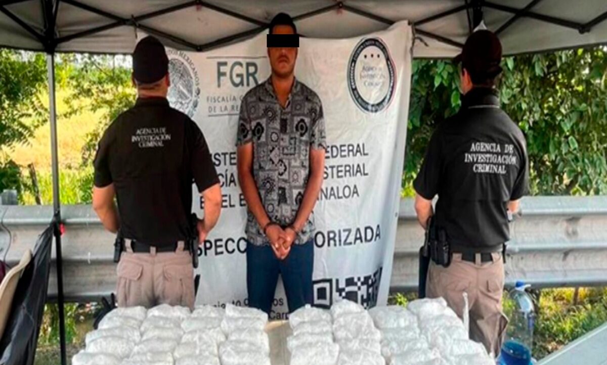 Un detenido con metanfetamina en el sur de Sinaloa