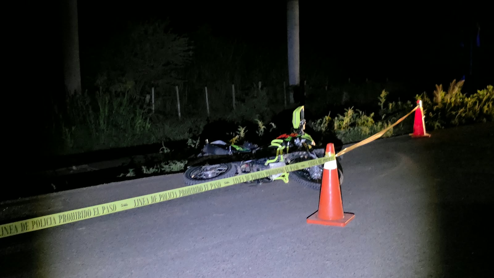 Jesús Edel pierde la vida al derrapar la moto que conducía sobre La 20 de Costa Rica