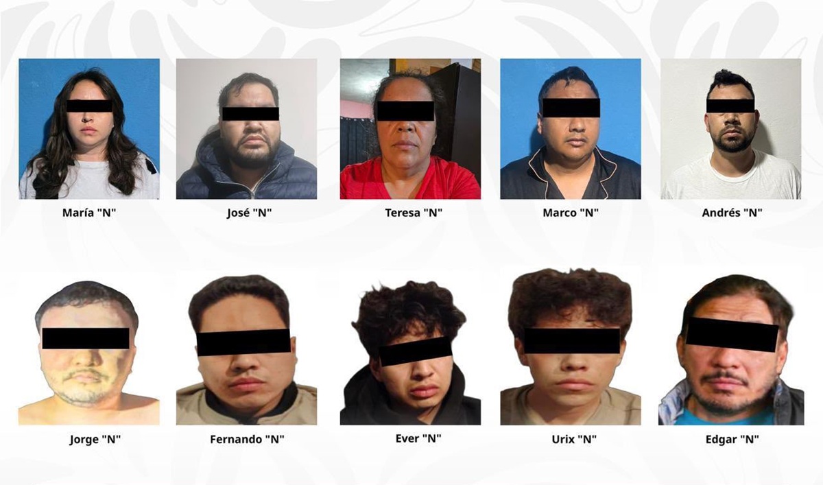 Autoridades federales detuvieron a 10 presuntos integrantes de una célula delictiva dedicada al robo de transporte de carga y al secuestro durante una serie de operativos simultáneos en Michoacán.