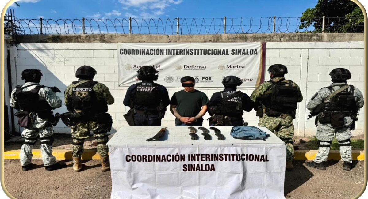 Esto encontraron al detener a ‘El Talibán’ y cuatro presuntos integrantes de su célula en Rosario y Mazatlán, Sinaloa