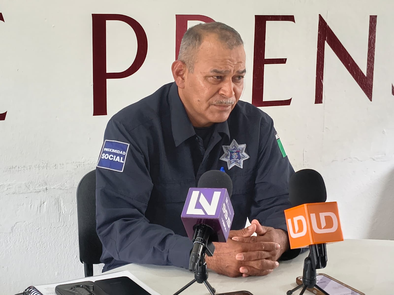El secretario de Seguridad Pública Municipal, Gabino Ulises Jacobo Guerrero