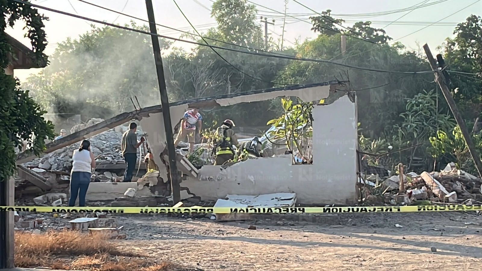 Explosión de vivienda en Guasave