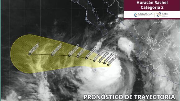 Huracán Rachel se intensifica a categoría 2; Sinaloa, entre los estados bajo vigilancia