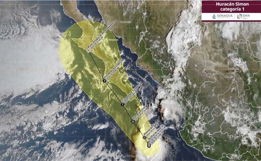 Huracán Simón frente a Jalisco es categoría 1