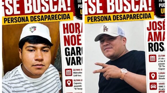 Reportan desaparición de dos turistas de Edomex al pasar por Capomos, Sinaloa; estas son las fichas de búsqueda